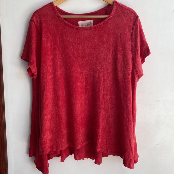 Free People Tops - Free People Xs/S Linen Blend Oversized Tunic Tee